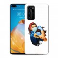 Дизайнерский пластиковый чехол для Huawei P40 Коронавирус