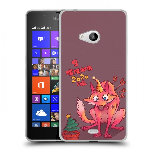 Дизайнерский пластиковый чехол для Microsoft Lumia 540 Коронавирус