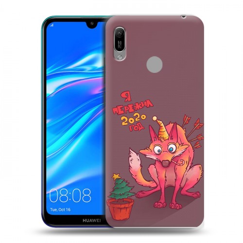 Дизайнерский пластиковый чехол для Huawei Y6 (2019) Коронавирус