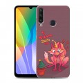 Дизайнерский пластиковый чехол для Huawei Y6p Коронавирус