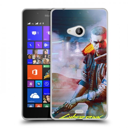 Дизайнерский пластиковый чехол для Microsoft Lumia 540 Cyberpunk 2077