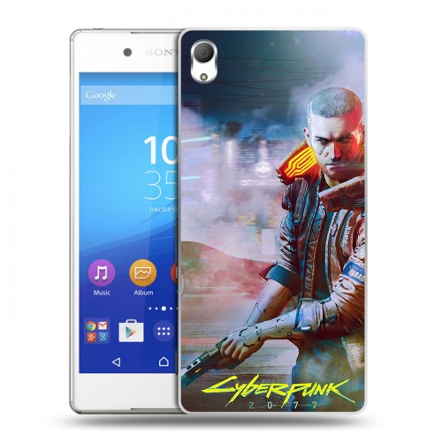 Дизайнерский пластиковый чехол для Sony Xperia Z3+ Cyberpunk 2077