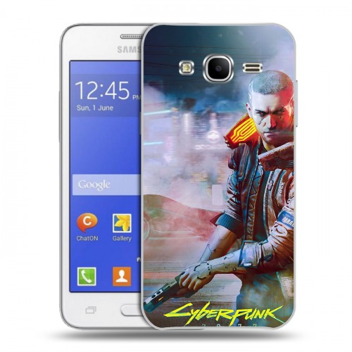 Дизайнерский силиконовый чехол для Samsung Galaxy J7 Cyberpunk 2077