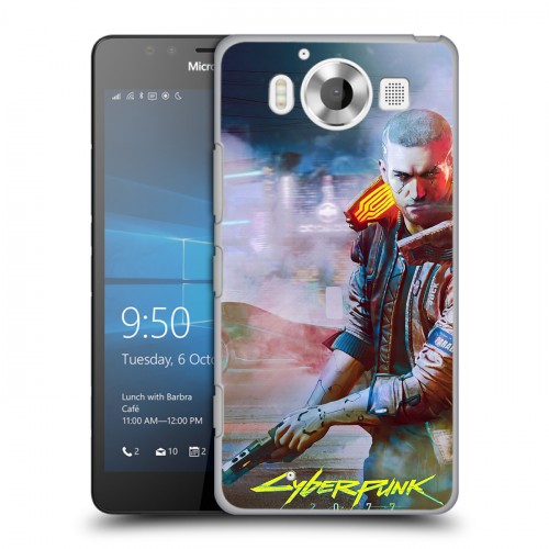 Дизайнерский пластиковый чехол для Microsoft Lumia 950 Cyberpunk 2077