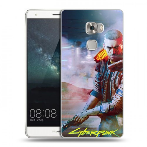 Дизайнерский пластиковый чехол для Huawei Mate S Cyberpunk 2077