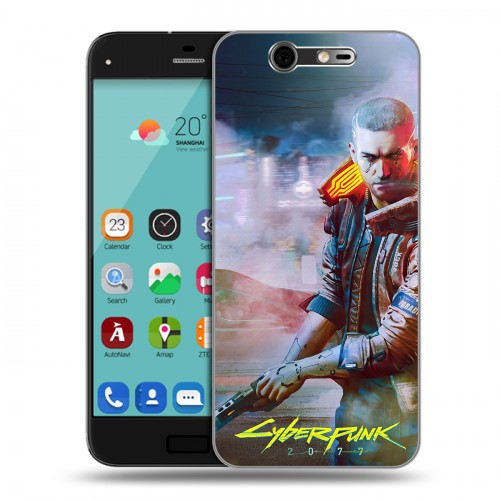 Дизайнерский силиконовый чехол для ZTE Blade S7 Cyberpunk 2077