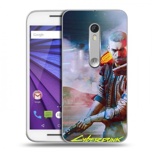 Дизайнерский пластиковый чехол для Lenovo Moto G Cyberpunk 2077