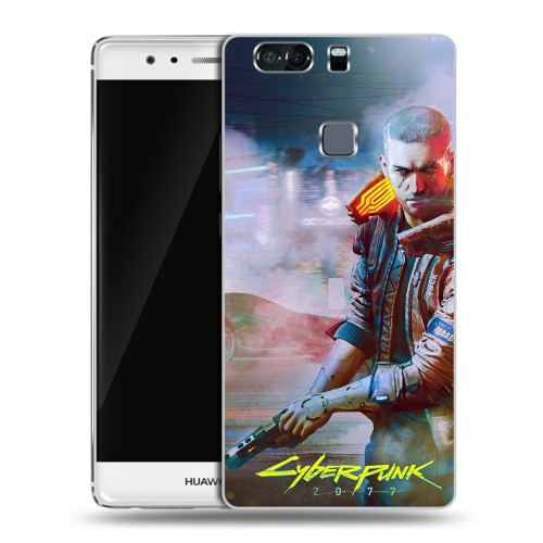 Дизайнерский пластиковый чехол для Huawei P9 Plus Cyberpunk 2077