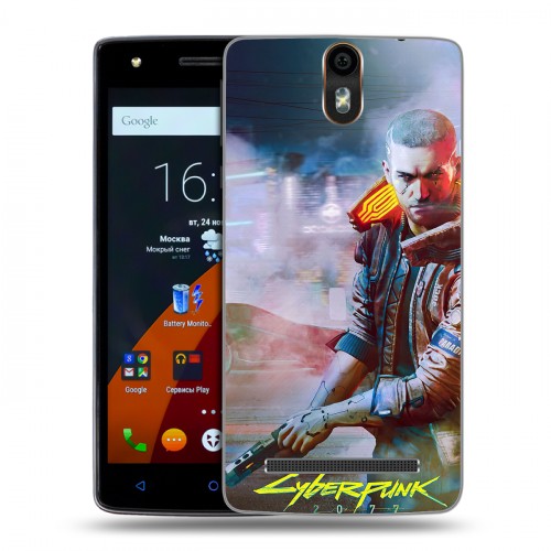 Дизайнерский силиконовый чехол для Wileyfox Storm Cyberpunk 2077