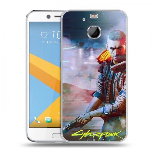 Дизайнерский пластиковый чехол для HTC 10 evo Cyberpunk 2077