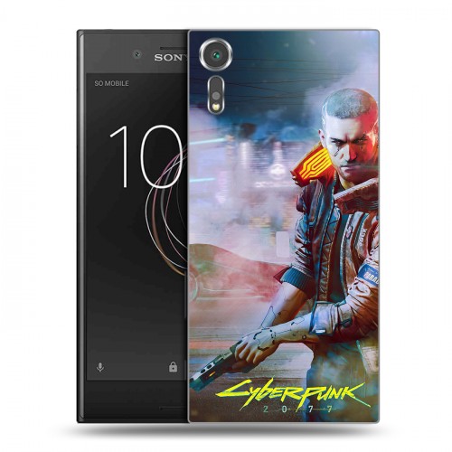 Дизайнерский пластиковый чехол для Sony Xperia XZs Cyberpunk 2077