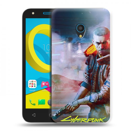 Дизайнерский пластиковый чехол для Alcatel U5 Cyberpunk 2077