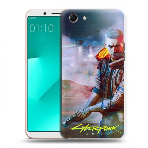 Дизайнерский пластиковый чехол для OPPO A83 Cyberpunk 2077