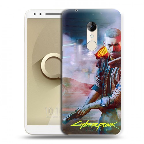 Дизайнерский пластиковый чехол для Alcatel 3 Cyberpunk 2077