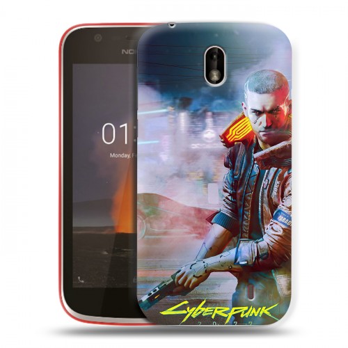 Дизайнерский пластиковый чехол для Nokia 1 Cyberpunk 2077