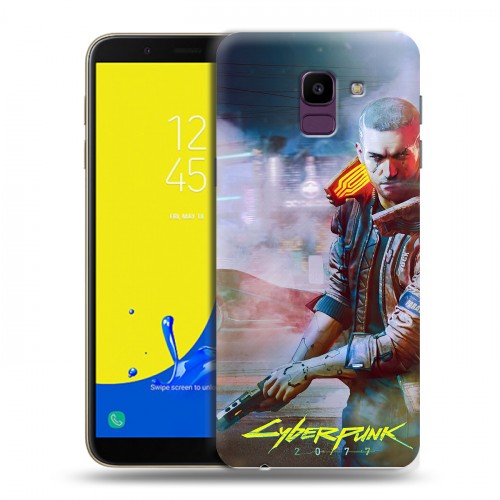 Дизайнерский пластиковый чехол для Samsung Galaxy J6 Cyberpunk 2077