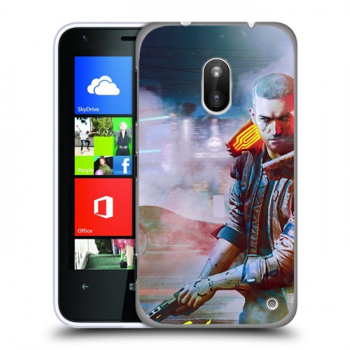 Дизайнерский пластиковый чехол для Nokia Lumia 620 Cyberpunk 2077