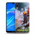 Дизайнерский пластиковый чехол для Huawei Y6 (2019) Cyberpunk 2077