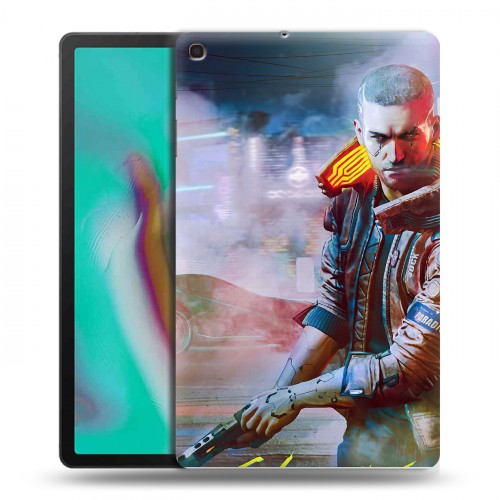 Дизайнерский пластиковый чехол для Samsung Galaxy Tab A 10.1 (2019) Cyberpunk 2077