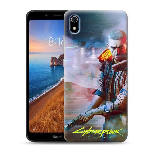 Дизайнерский силиконовый чехол для Xiaomi RedMi 7A Cyberpunk 2077