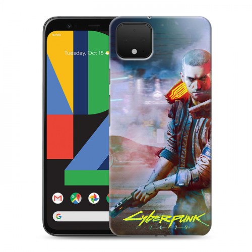 Дизайнерский пластиковый чехол для Google Pixel 4 Cyberpunk 2077