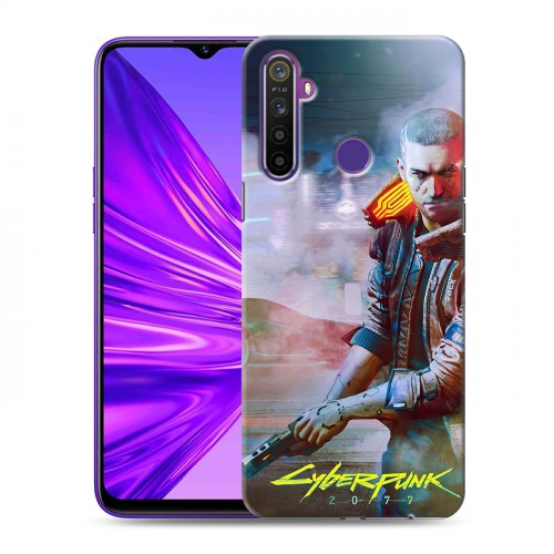 Дизайнерский силиконовый чехол для Realme 5 Cyberpunk 2077