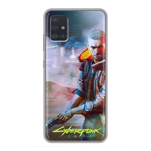 Дизайнерский силиконовый чехол для Samsung Galaxy A51 Cyberpunk 2077