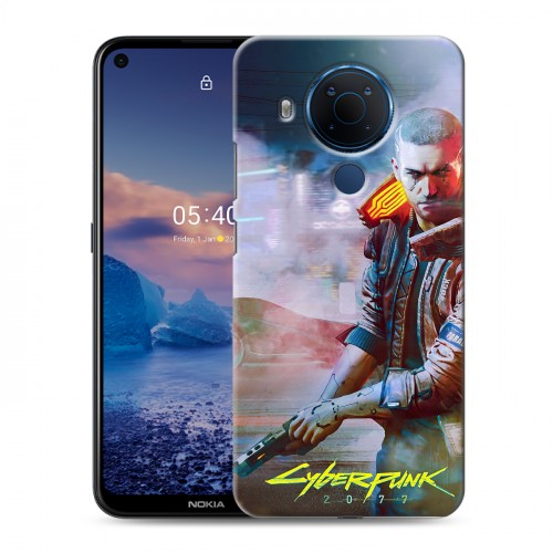 Дизайнерский силиконовый чехол для Nokia 5.4 Cyberpunk 2077