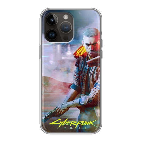 Дизайнерский пластиковый чехол для Iphone 14 Pro Max Cyberpunk 2077