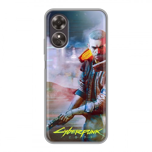 Дизайнерский силиконовый чехол для OPPO A17 Cyberpunk 2077