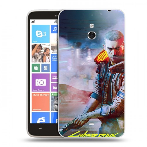 Дизайнерский пластиковый чехол для Nokia Lumia 1320 Cyberpunk 2077
