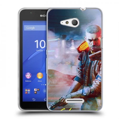 Дизайнерский пластиковый чехол для Sony Xperia E4g Cyberpunk 2077