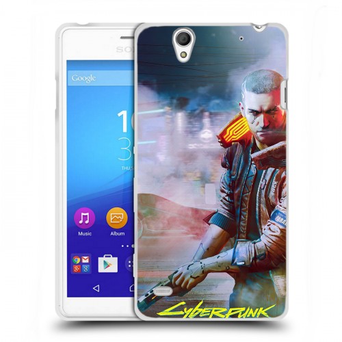 Дизайнерский пластиковый чехол для Sony Xperia C4 Cyberpunk 2077