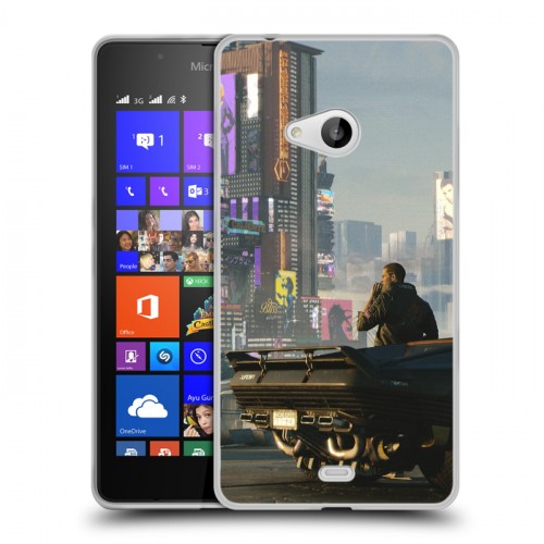 Дизайнерский пластиковый чехол для Microsoft Lumia 540 Cyberpunk 2077