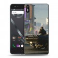 Дизайнерский пластиковый чехол для BQ Aquaris X5 Cyberpunk 2077