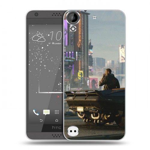 Дизайнерский пластиковый чехол для HTC Desire 530 Cyberpunk 2077