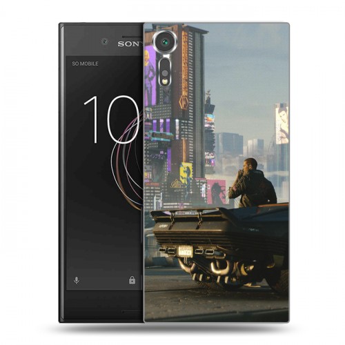 Дизайнерский пластиковый чехол для Sony Xperia XZs Cyberpunk 2077