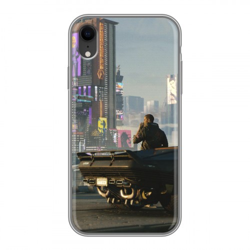 Дизайнерский пластиковый чехол для Iphone Xr Cyberpunk 2077