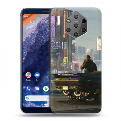 Дизайнерский силиконовый чехол для Nokia 9 PureView Cyberpunk 2077