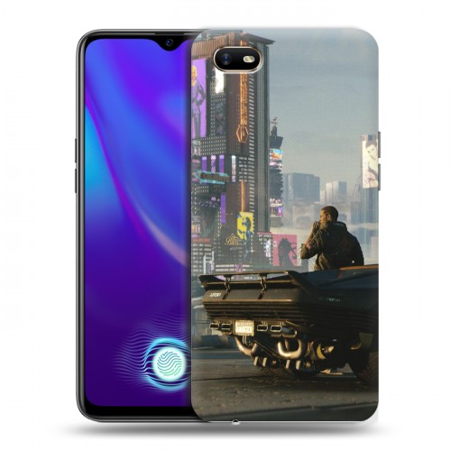 Дизайнерский силиконовый с усиленными углами чехол для OPPO A1k Cyberpunk 2077