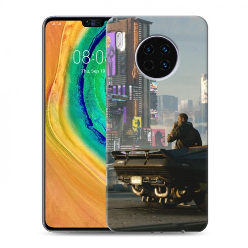 Дизайнерский пластиковый чехол для Huawei Mate 30 Cyberpunk 2077