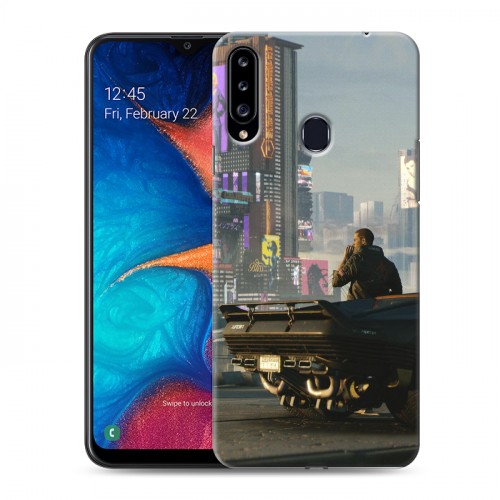 Дизайнерский пластиковый чехол для Samsung Galaxy A20s Cyberpunk 2077