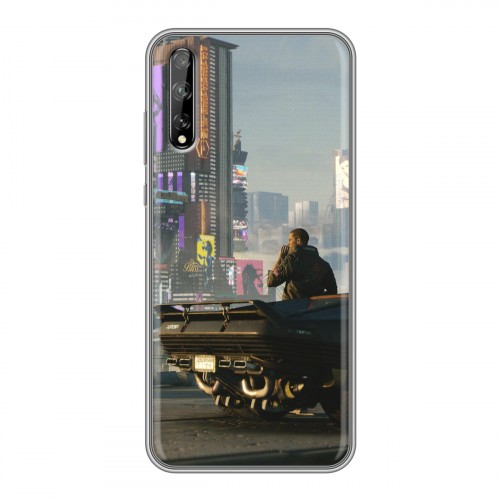 Дизайнерский силиконовый чехол для Huawei Y8p Cyberpunk 2077