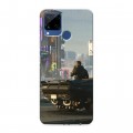 Дизайнерский силиконовый с усиленными углами чехол для Realme C15 Cyberpunk 2077