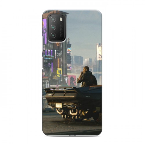 Дизайнерский пластиковый чехол для Xiaomi Poco M3 Cyberpunk 2077