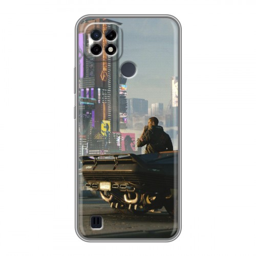 Дизайнерский силиконовый чехол для Realme C21 Cyberpunk 2077