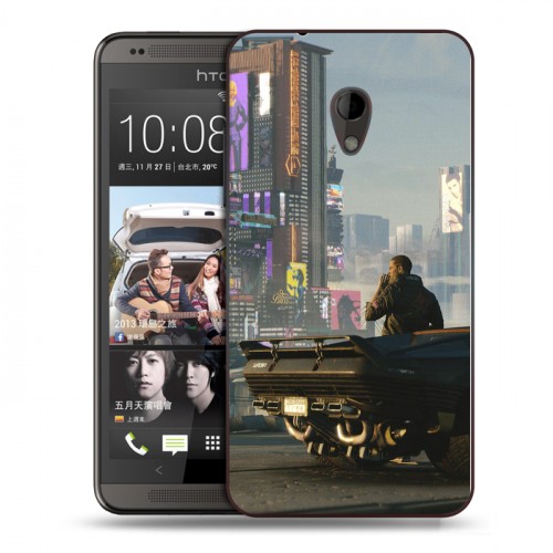 Дизайнерский пластиковый чехол для HTC Desire 700 Cyberpunk 2077