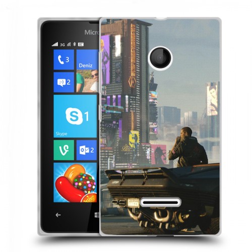 Дизайнерский пластиковый чехол для Microsoft Lumia 435 Cyberpunk 2077