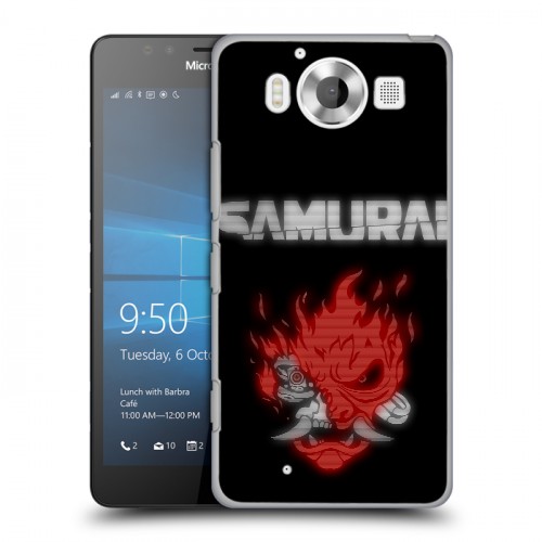 Дизайнерский пластиковый чехол для Microsoft Lumia 950 Cyberpunk 2077