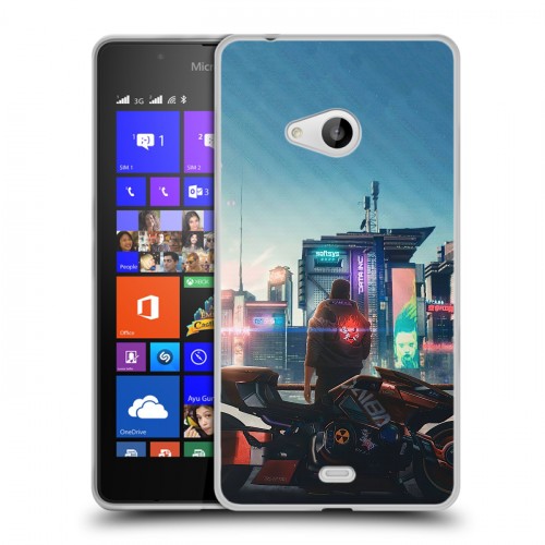 Дизайнерский пластиковый чехол для Microsoft Lumia 540 Cyberpunk 2077